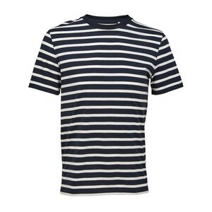 Russell Mens Authentic Pique Polo Shirt / Navy/Off White